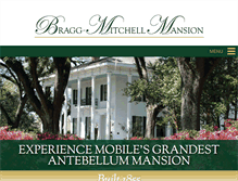 Tablet Screenshot of braggmitchellmansion.com